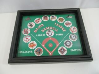 Mlb Logo Pin Set 15 Pinbacks Baseball Red Sox Athletics Giants Blue Jays More