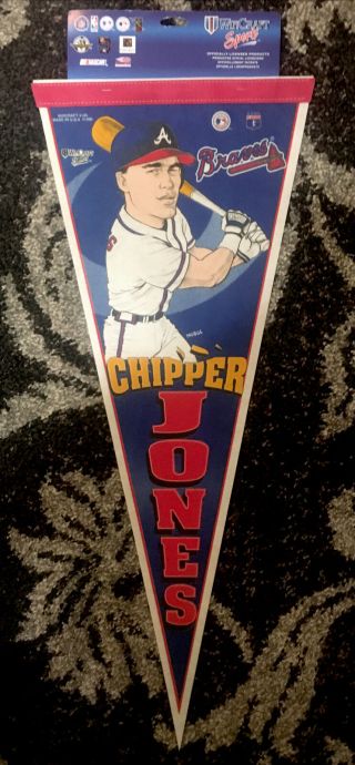 Vintage Chipper Jones Atlanta Braves Felt Collector 