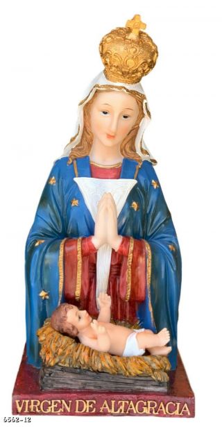Virgen De Altagracia 12 " Con Niño Jesus Removable,  Virgin Of Altagracia