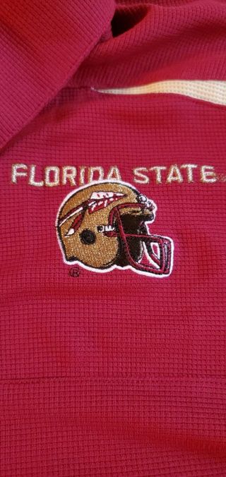 Nike Florida State Seminoles Polo Shirt Adult Large Red Dri Fit Fsu 60 - 4