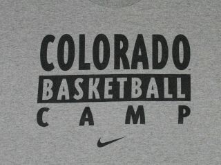 Colorado Buffaloes Vintage 90 ' s Basketball Camp Nike Made In USA T - Shirt 2XL 2