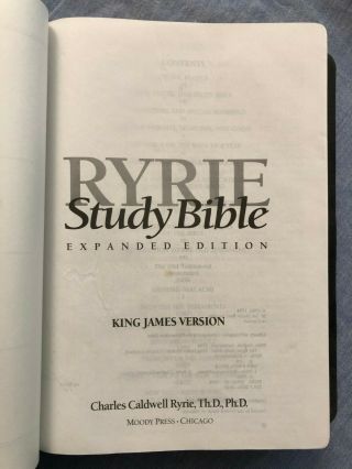 Ryrie KJV Expanded Edition Study Bible - Black leather 3