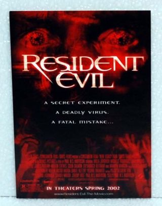 Resident Evil Movie Promo Card Postcard