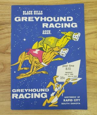 1965 Black Hills Greyhound Dog - Racing Track Pass,  Rapid City South Dakota