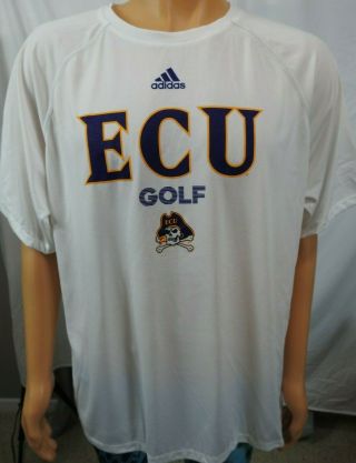 Adidas Ecu East Carolina University Pirates Golf Polyester Shirt Sz L