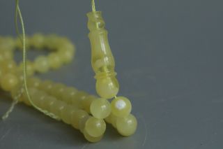Natural Baltic Amber Rosary Misbah 31.  2g 8.  0mm 99 Beads Tesbih Raw Balls