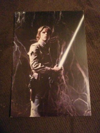 Star Wars The Empire Strikes Back Luke Skywalker Lightsaber Unposted Postcard