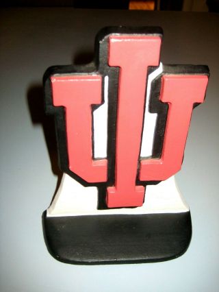Indiana University Iu School Logo Hoosiers Cast - Iron Metal Bookend Doorstop