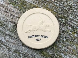 1937 Kentucky Derby Poker Chip War Admiral Triple Crown Ky Derby