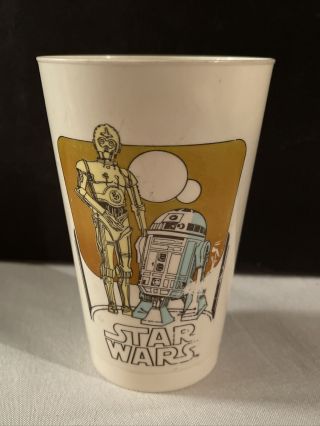 Vintage 1977 Coca Cola Star Wars Plastic Cups 5 The Droids R2d2 C3po