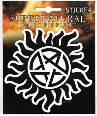 Supernatural Tv Series Anti Possession Logo Peel Off Sticker,