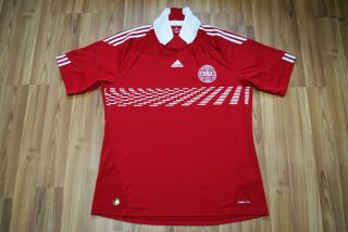 Denmark National Team 2010/2011 Home Football Shirt Jersey Adidas Size Xxl 2xl