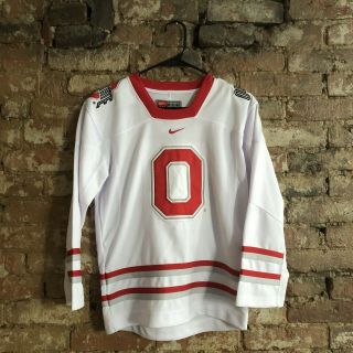 Nike Ohio State Buckeyes Hockey Jersey Youth Medium 12 - 14 Ncaa Red