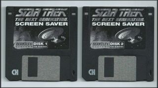 Star Trek The Next Generation Screen Saver Vintage 1994 Pc Software - Berkeley