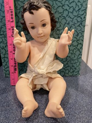 Baby Jesus Vintage Jointed Doll Vinyl 1989 By Liquinet,  Inc 16 Inches
