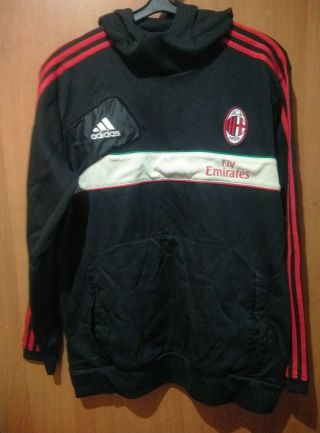 Ac Milan Adidas Warm Jacket Track Top Hoodie Jersey Sweat Shirt Size Xl