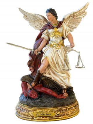 12 " Tall Statue Of Saint Michael The Archangel Religion & Spirituality