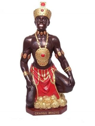 12.  5 " Chango Macho Statue Orisha Santeria Lucumi African God Figure Shango