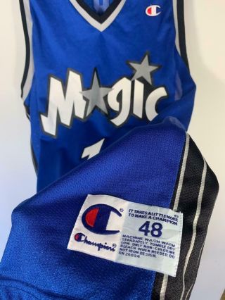 Authentic Champion Nba Basketball Jersey Orlando Magic Mcgrady 1 Size 48 Nr
