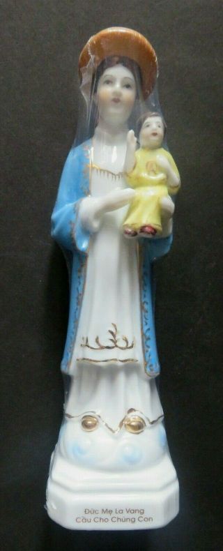 Our Lady Of La Vang Vietnam Bvm Blessed Virgin Mary Porcelain Catholic Figurine