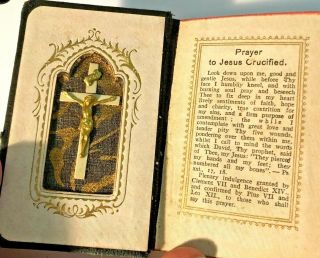 Vintage 1925 The Key Of Heaven Catholic (mini) Prayer Book - To Jesus Crucified