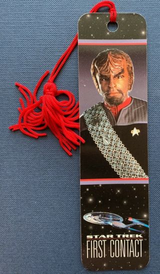 First Contact Star Trek Tng Bookmark - Lt Commander Worf
