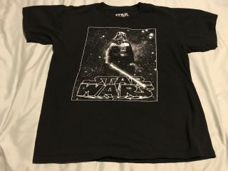 Youth Star Wars Darth Vader Movie Black Graphic Tee T - Shirt Lucas Film Large L