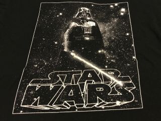 Youth Star Wars Darth Vader Movie Black Graphic Tee T - Shirt Lucas Film Large L 2