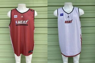 Miami Heat Adidas Practice Jersey Basketball Reversible Mike Miller 13 5355