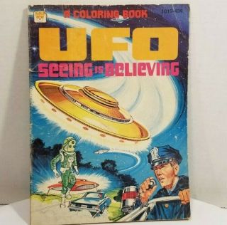 1978 Whitman Ufo Coloring Book Seeing Is Believing