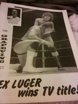 Exc Early Luger Nwa Wrestling Program 1986 Keirn Fabs Windham Barr Grey Ladies