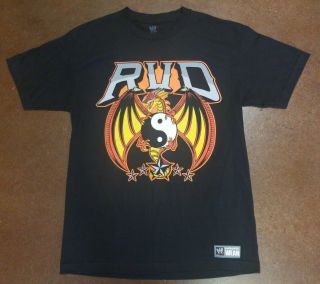 Rvd Rob Van Dam Wwe M 2013 Authentic Black T Shirt Ecw Aew Wwf Tna