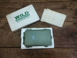 Vintage Wild Heerbrugg T2 T16 Theodolite Battery Box With Hand Lamp Light