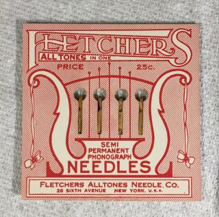Old Stock Fletcher’s Semi - Permanent Phonograph Needles