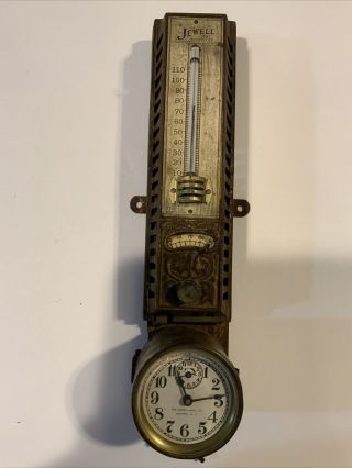 Fancy Antique Jewell Thermostat Heat Controller Thermometer Victorian Boiler