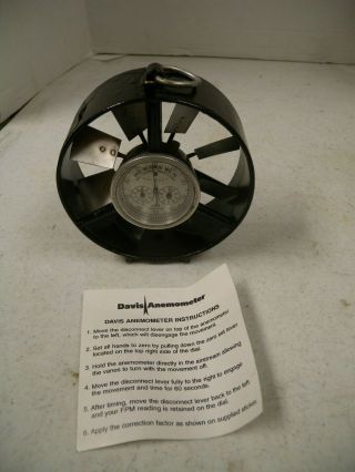 Vintage Coal Mining,  4 " - Davis Anemometer,  W/instructions,  High Speed -