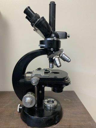 Carl Zeiss Microscope W/ 5 Objective Lenses
