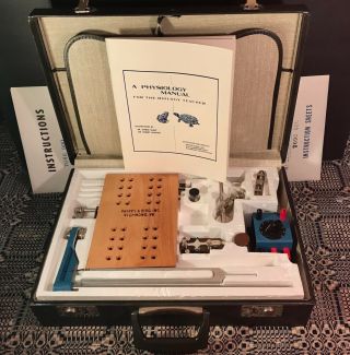 Vintage Phipps & Bird Physiology Kit W Inductorium,  Student Tambour,  Case Fine