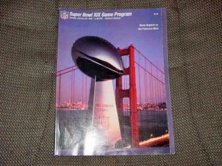 Bowl Xix Program : 1985 Miami Dolphins Vs San Francisco 49ers 1 - 20 - 85