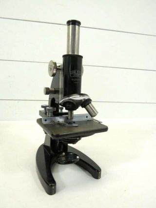 Vintage Carl Zeiss Jena Microscope No.  251378 Germany With Case