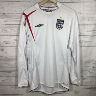 England 2006 National Football Team Umbro Long Sleeve Jersey Size Large