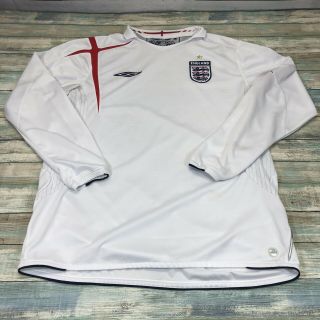 England 2006 National Football Team Umbro Long Sleeve Jersey Size Large 3