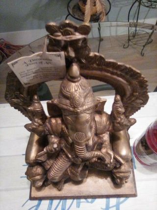 Decorative Brass Art Lord Ganesha Statue by Indian Skilled Craftsmen 3