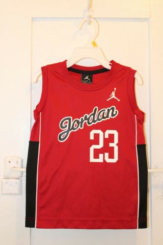Air Jordan Brand Michael Jordan 23 Toddler Size 4t Red/black/white Jersey