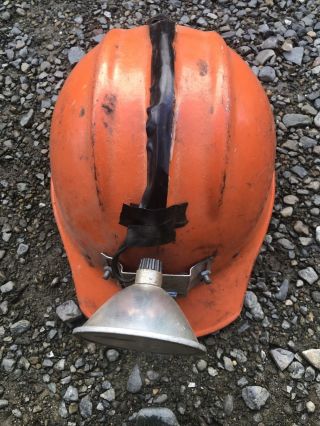 Vtg E.  D.  Bullard Hard Boiled Sf Cali Coal Miner Helmet Head Lamp Usa Made