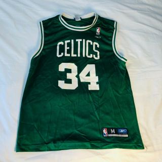 Boston Celtics Green 34 Paul Pierce Reebok Nba Basketball Jersey Size M