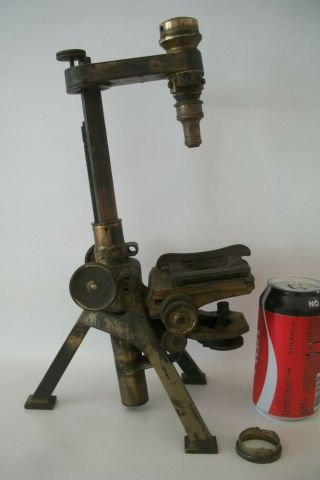Antique Solid Brass Powell & Lealand Microscope C1840 - 50 Seymouth Place Euston S