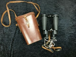 Vintage Antique Barr Stroud Cf 30 7x Binoculars Leather Case