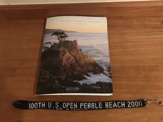 2000 Us Open Golf Program 100th At Pebble Beach,  Tiger Wins By 15 Strokes