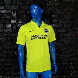 Brighton & Hove Albion Jersey Away Football Shirt 2015 - 2016 Nike Mens Size L